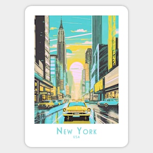 Vintage New York Sunset Sticker